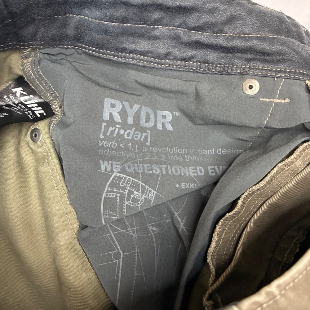 KUHL RYDR Pants Mens 30x31 Brown Relaxed Fit Articulated Knee Rugged Work Hiking - Picture 6 of 12
